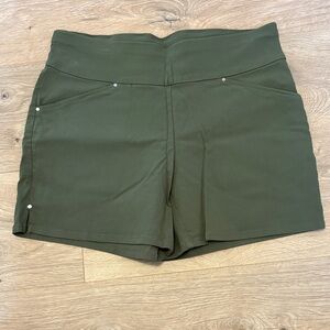 INC International Concepts Olive High-Waist Performance Shorts